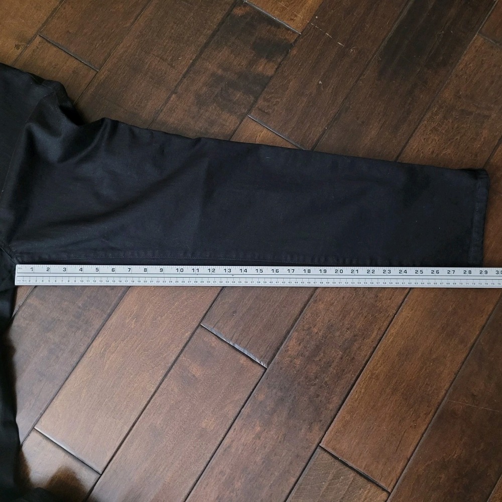 Lauren Jeans Womens Sz 12 Black Zip Hem Jeans Modern Straight Leg City - Picture 11 of 11
